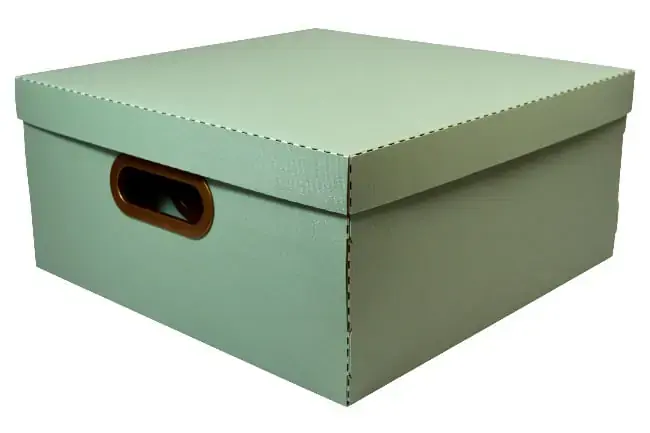 Caixa Organizadora Linho Gr Ver 35x35x16cm