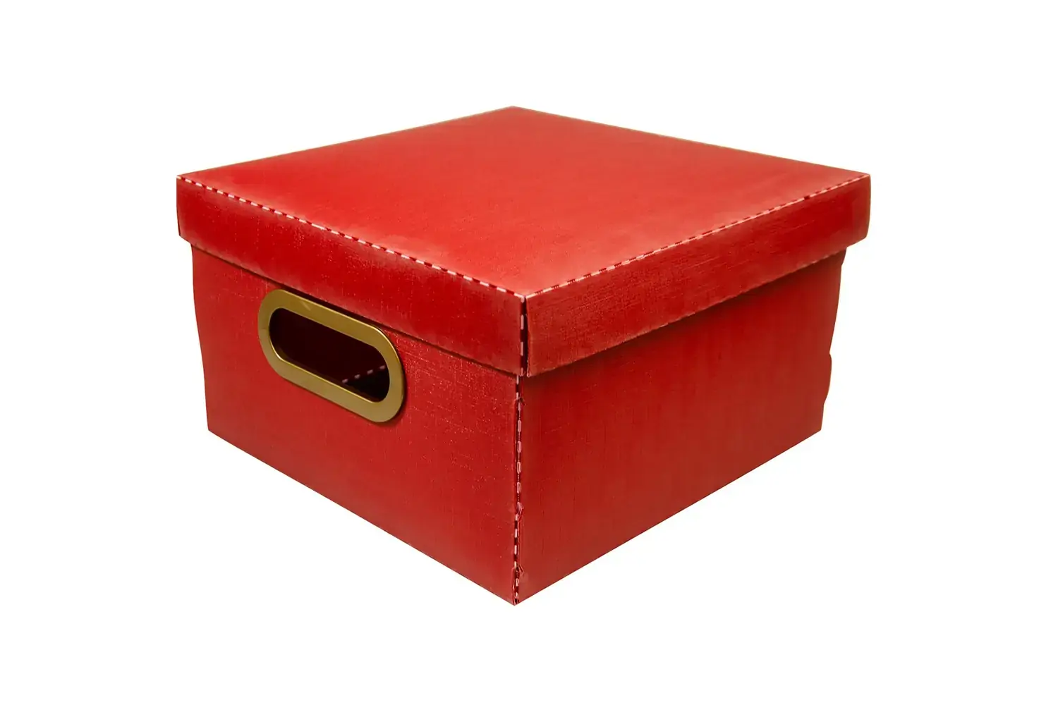 Caixa Organizadora Linho Pq Verm 25x25x15c