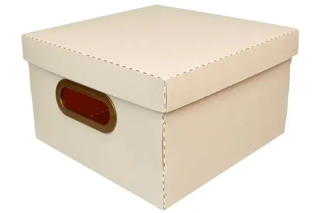 Caixa Organizadora Linho Pq Rosa Claro 25x25x15c