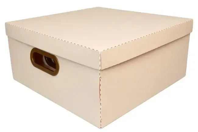Caixa Organizadora Linho Gr Rosa Cl 35x35x16cm