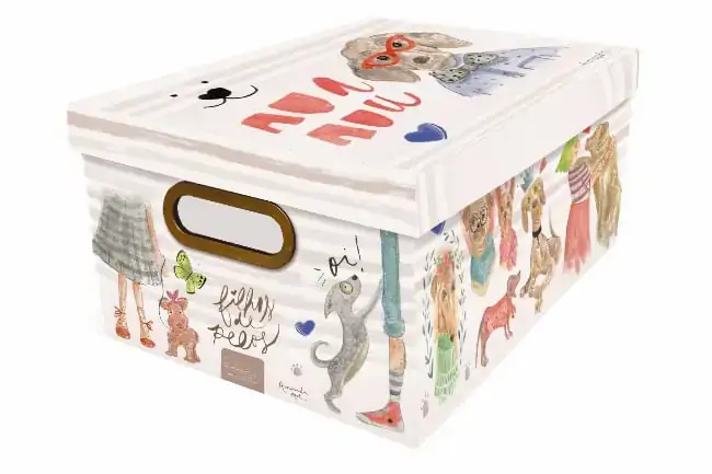 Caixa Organizadora Med Estampada Cachorro