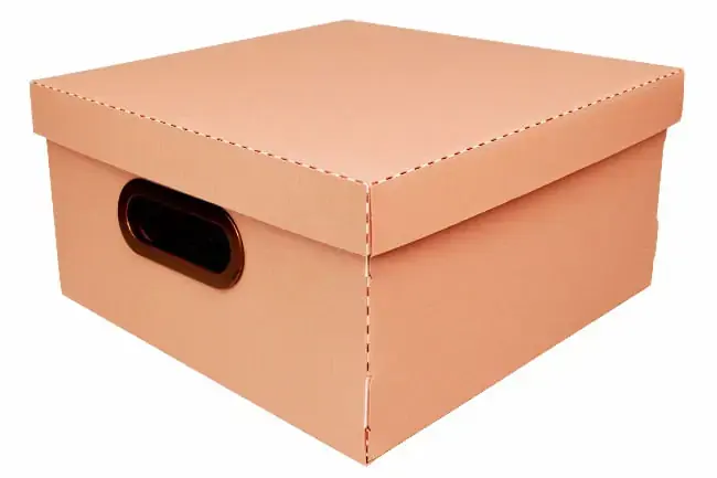 Caixa Organizadora Linho Med Terracota 29x29x15cm