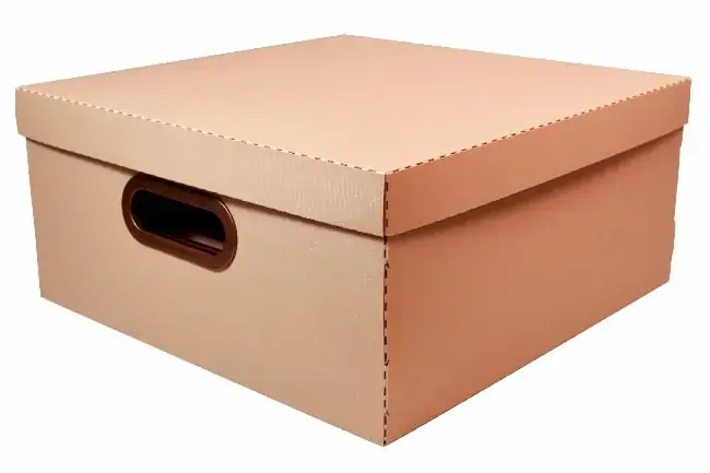 Caixa Organizadora Linho Gr Terracota 35x35x16cm