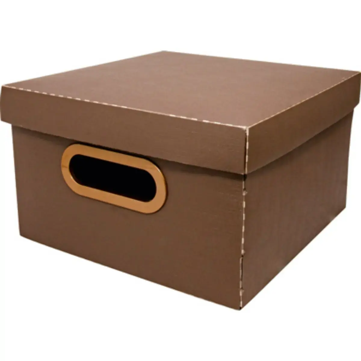 Caixa Organizadora Linho Pq Marrom 25x25x15cm
