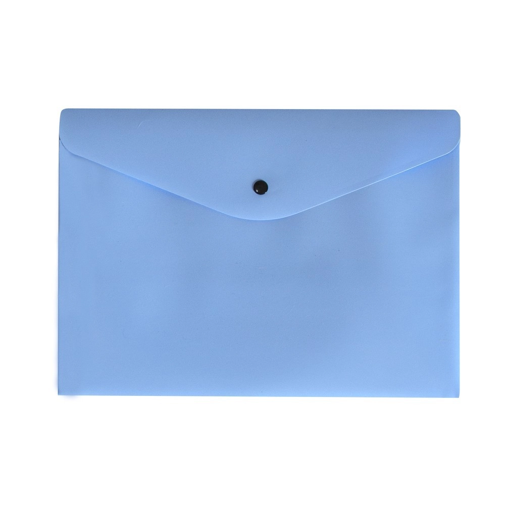 Pasta Envelope C/ Botao A4 Serena Dello Pastel Azul