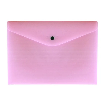 Pasta Envelope C/ Botao A4 Serena Dello Pastel Rosa