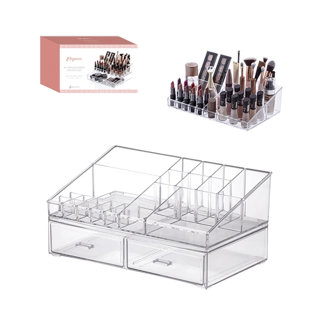 Organizador De Cosmeticos Essencial C/11 Div Cr