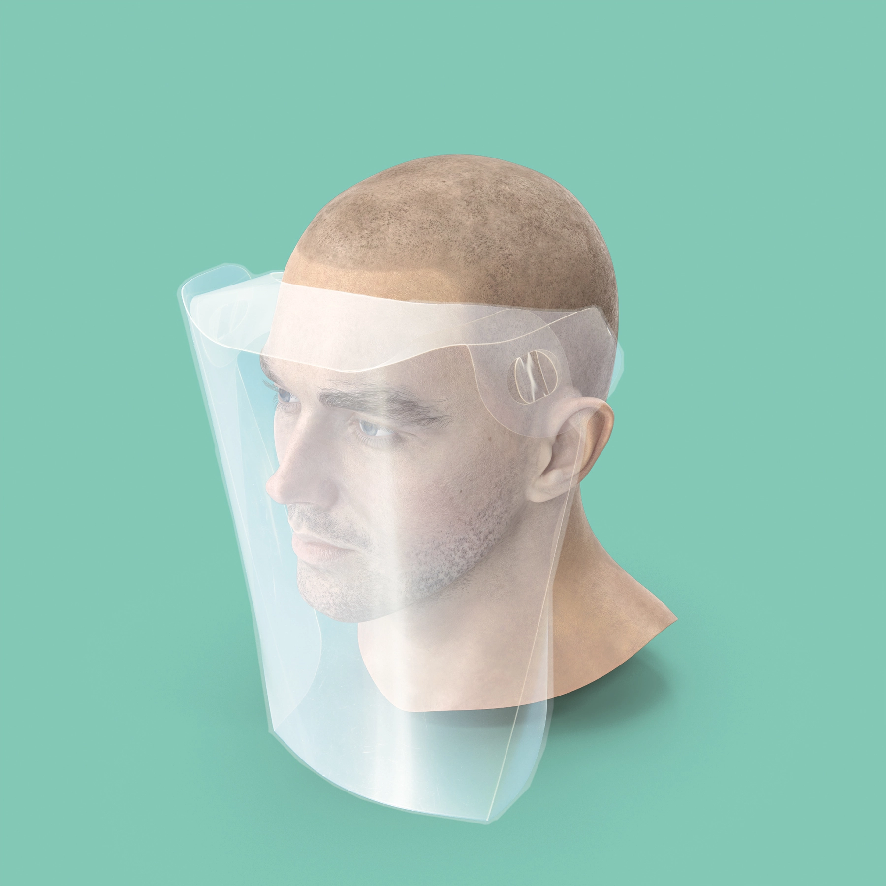Protetor Facial com Elástico Grosso (Solapa Individual) Dello