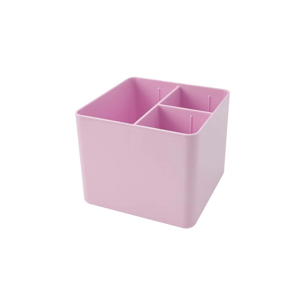 Porta Objetos Rosa com 3 Divisão