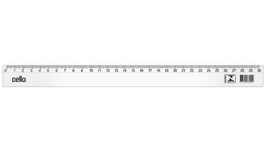 Regua 30cm Economica Cristal