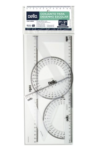 Kit Escolar 2 Grau Plastico 4pcs