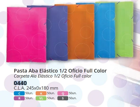 Pasta Aba E Elastico Pp 1/2 Of 180mmx245mm Full Color Roxo Plutonio