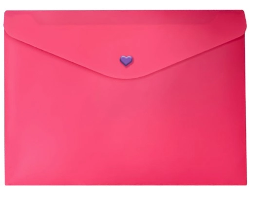 Envelope Com Botao A4 Full Color Pink