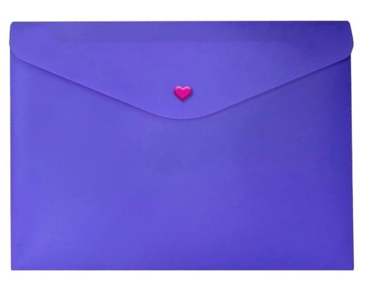 Envelope Com Botao A4 Full Color Roxo