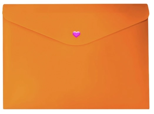 Envelope Com Botao A4 Full Color Laranja