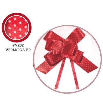 Laco Pronto Poa Vermelho C/branco 30mm C/10 Fidepl