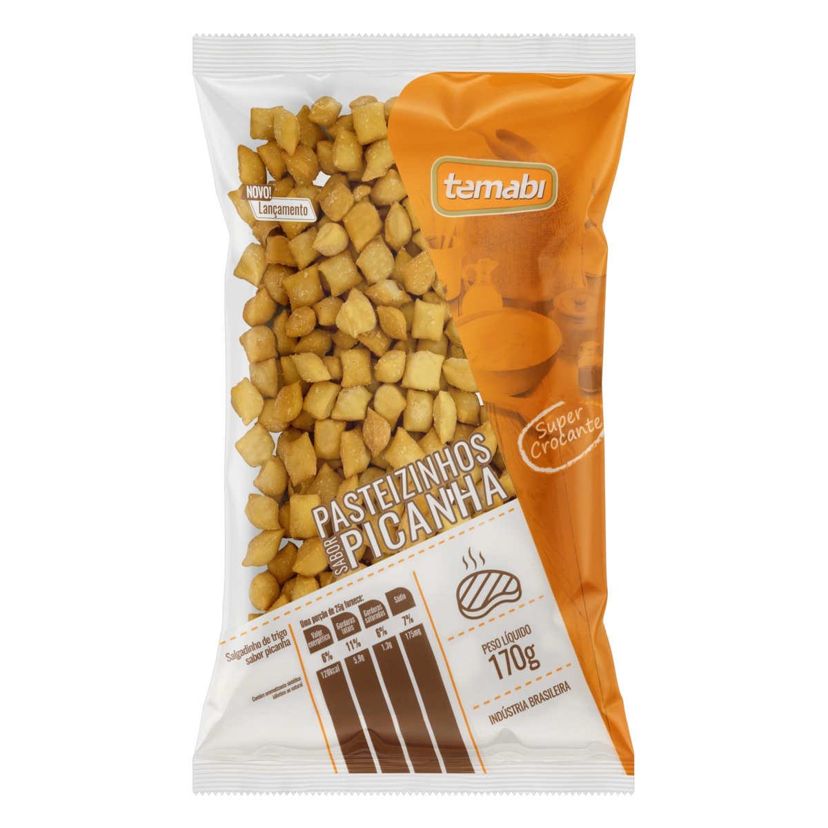 Pasteizinhos De Trigo Picanha Temabi Pacote 170g