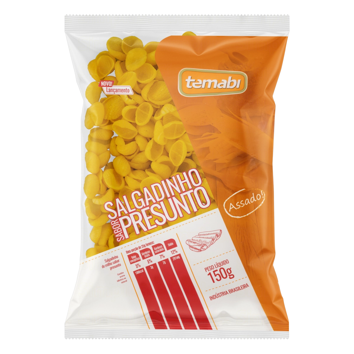 Salgadinho De Milho Presunto Temabi Pacote 150g