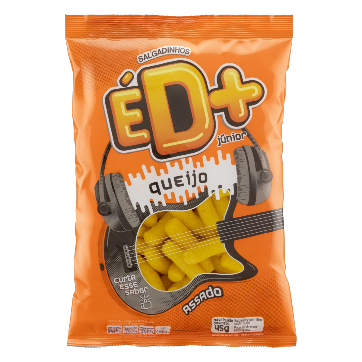 Salgadinho De Milho Queijo éd Júnior Pacote 45g