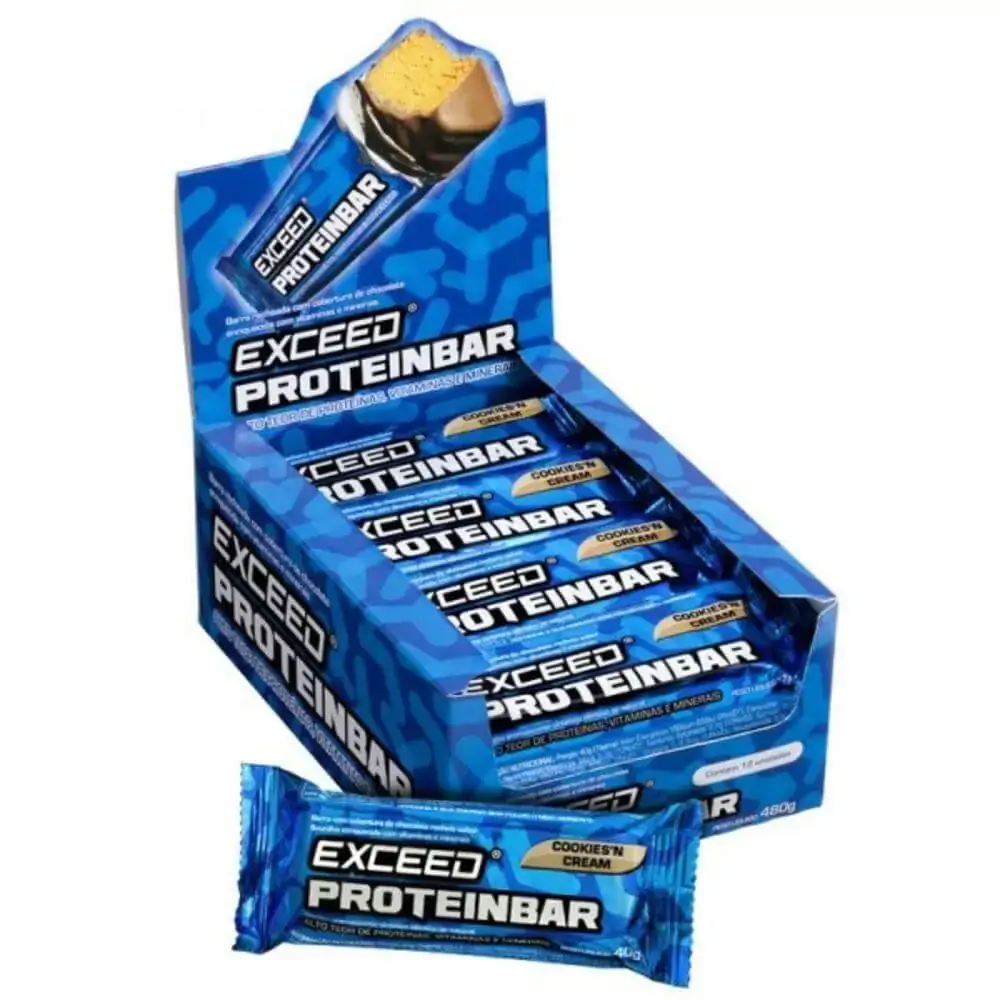 Proteinbar Cookies Cream 40g. Advanced Atletas/prat Atividades Fisica