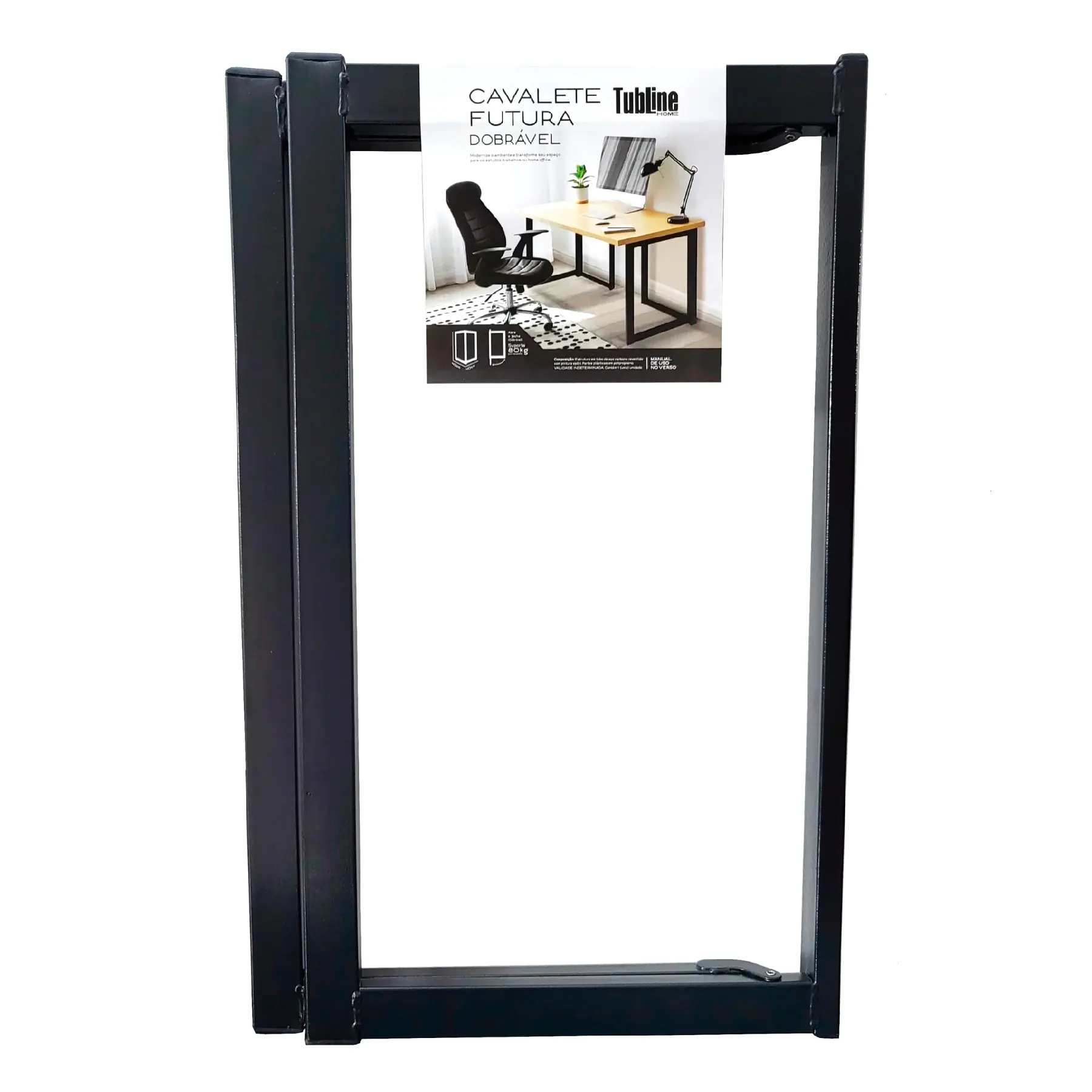 Cavalete Dobrável Aço 80kg Preto Tubline