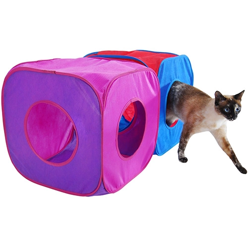 Kubo P/ Gatos Vermelho/azul Tubline