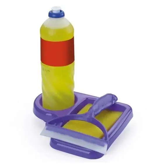 Kit Porta Detergente e Rodinho 5x19x18cm Plástico Cores Sortidas Sua Pia Ficará Ainda Mais Organizada, Keita - 128524