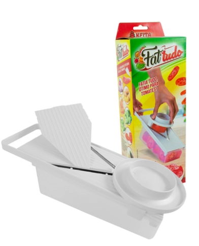 Fatiador de Tomates c/ Depósito 2 Espessuras Lâmina Afiada Corte Tomate de Forma Rápida e Prática, Keita - 133468