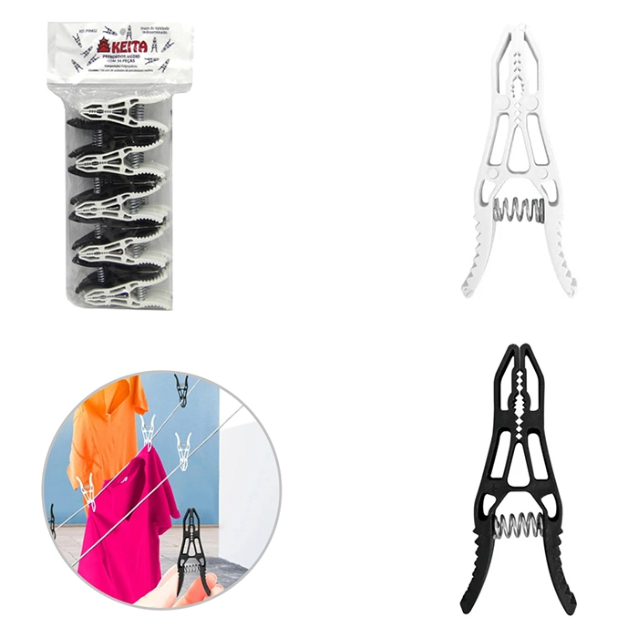 Prendedor Roupa Plast Keita Medio C/36