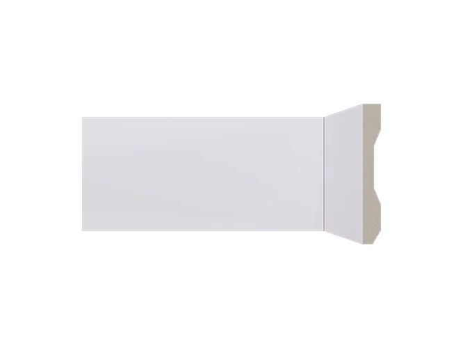 Rodape 10cm Liso Branco Poliestireno Lev101 Santa Luzia