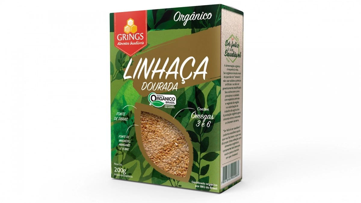 Semente Linhaca Grings Organica 200g Dourada