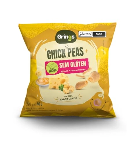 Snack Chick Peas Queijo, Grings, 40 G