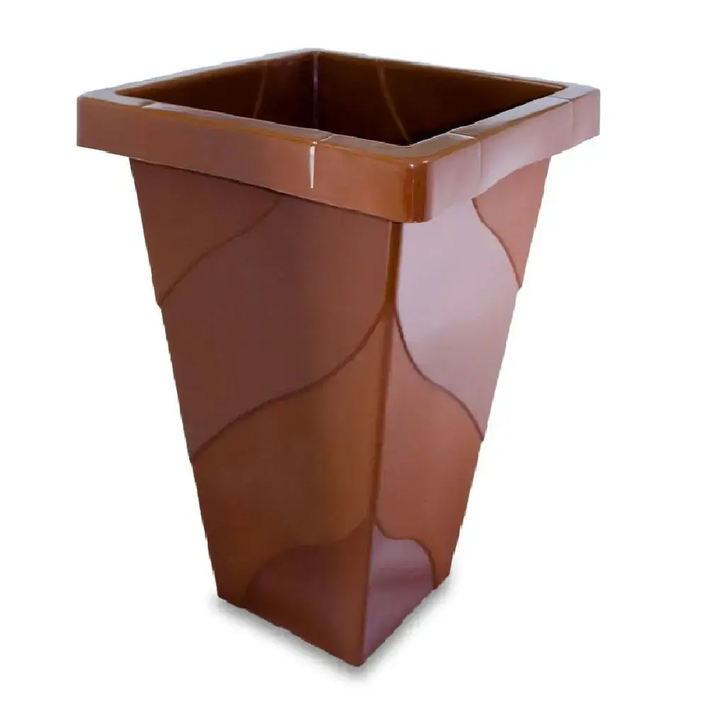 Vaso Quadr Coluna Ceramico 33x52x33 Cms