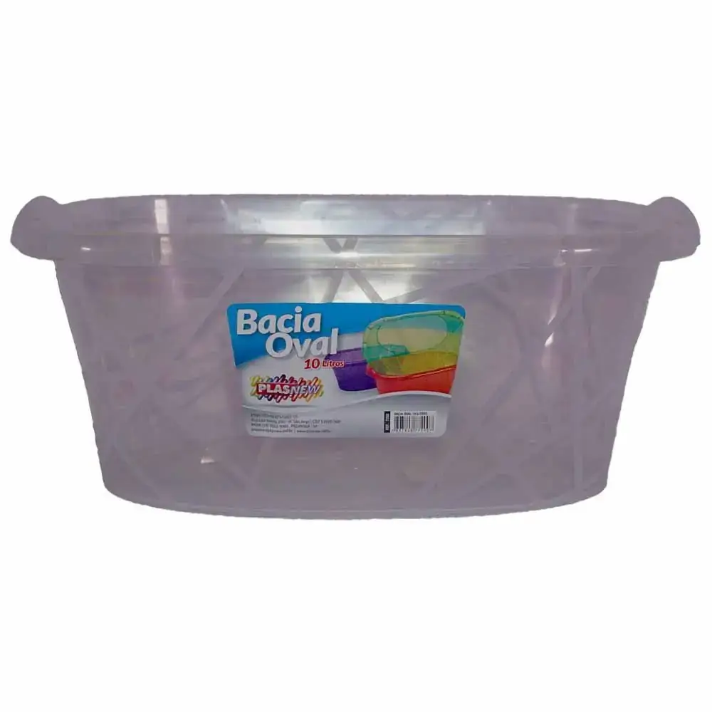 Bacia Plastico Plasnew Oval 10lts