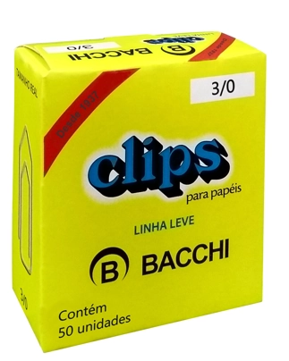Clips Galvanizado 3/0 Linha Leve R.009074 Atacado Caixa C/50 Bacchi