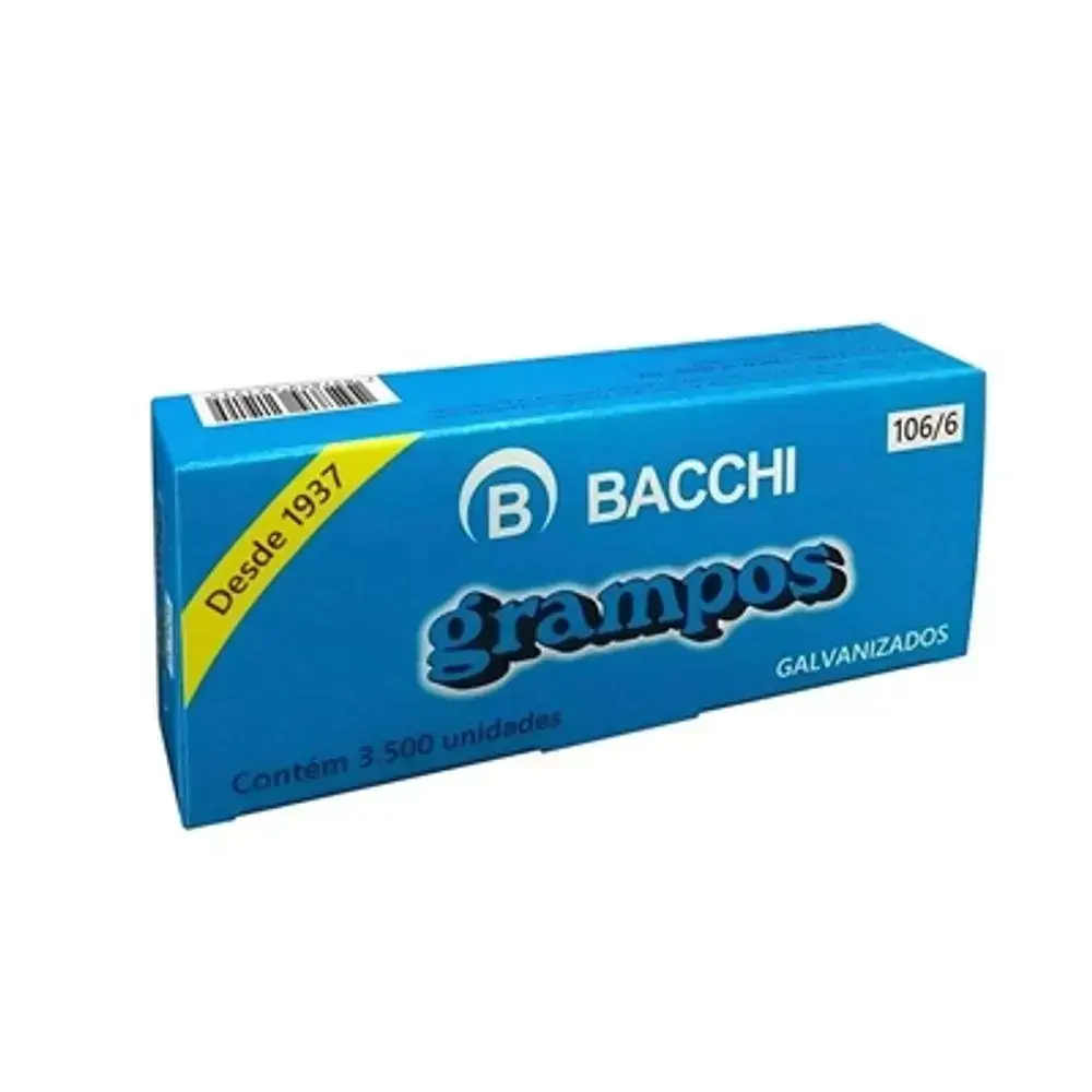 Grampo Galvanizado 106/6 3500un Bacchi