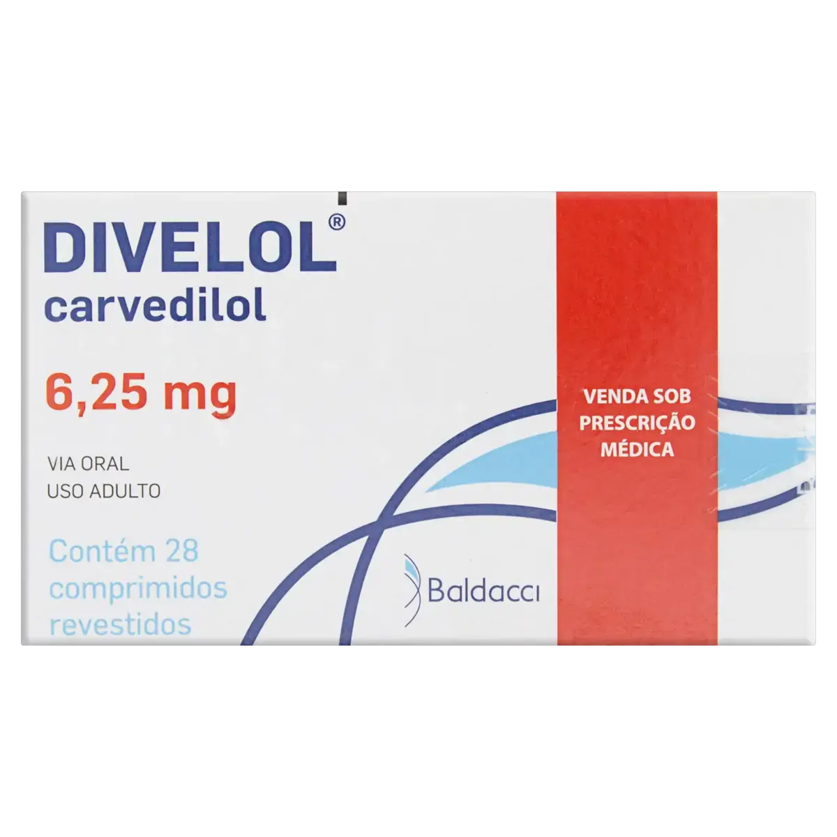 Divelol 6,25mg Baldacci Caixa 28 Comprimidos Revestidos