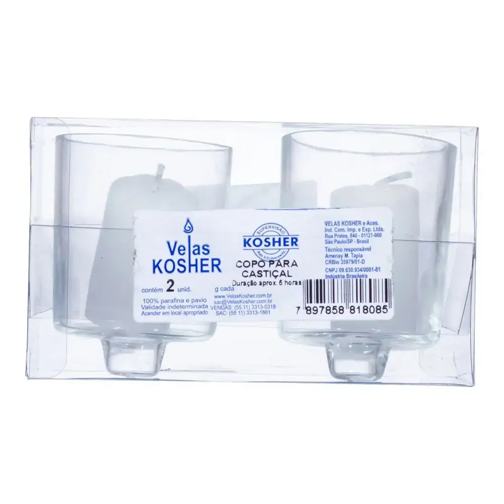 Vela Brilho Refil P/copo Castical C/2un