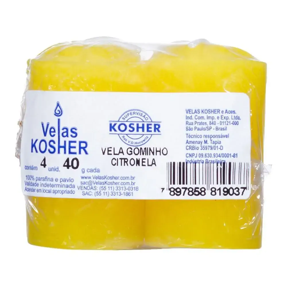 Vela Kosher Aromatizada Cintronela Und