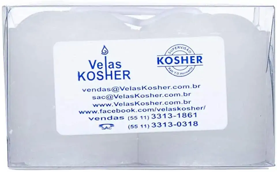 Velas Kosher Gominho Bco N 4 4unidade