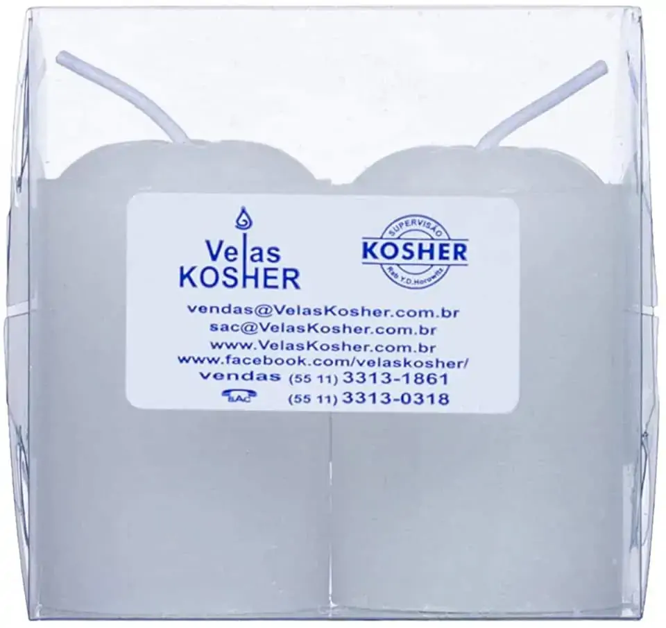 Velas Kosher Gominho Bco N 6 2unidade