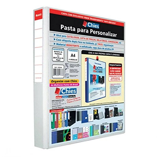 Fichario 4 Argolas Plastico A4 Lombada 3.0 Bran