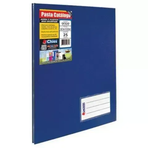 Pasta Catálogo Ofício com 25 Envelopes Azul Royal 247x325mm 1 UN Chies