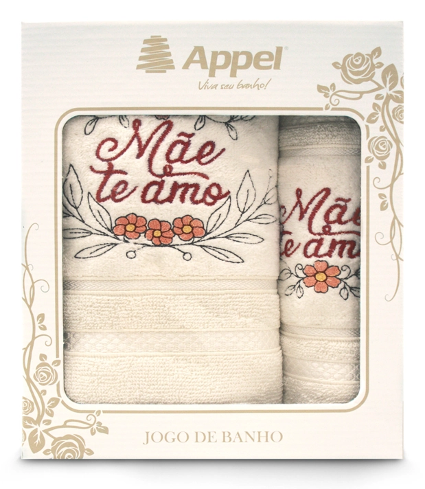 Jg Toalha 2 Pcs Dia Das Maes Perola 65502 1023 Appel