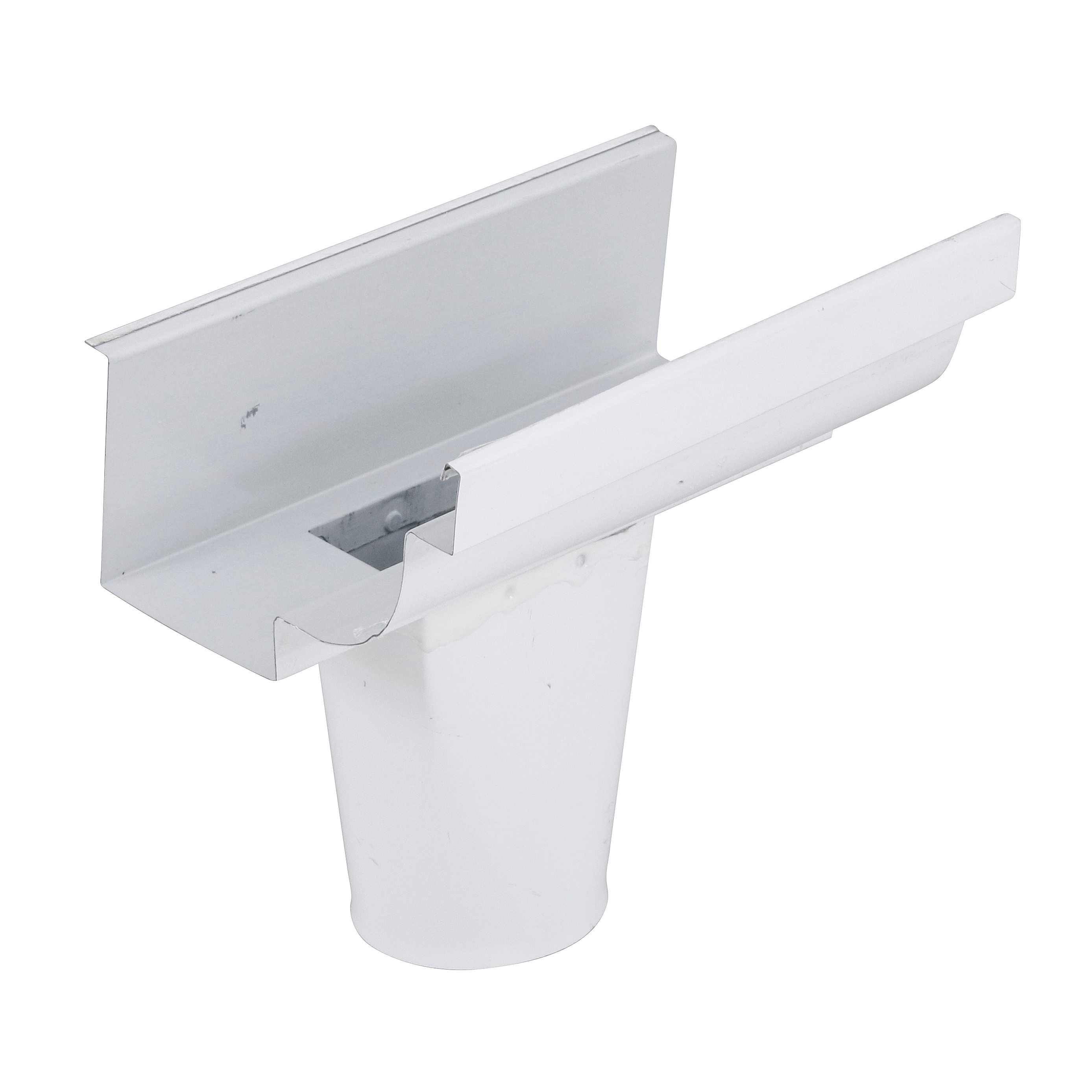 Emenda com Bocal 3" Moldura Branca C28 Calha Forte