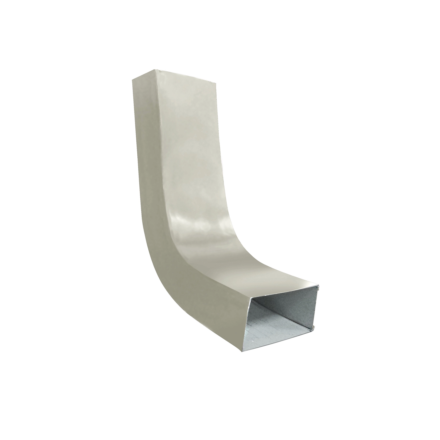 Curva Retangular Branca C28 Calha Forte