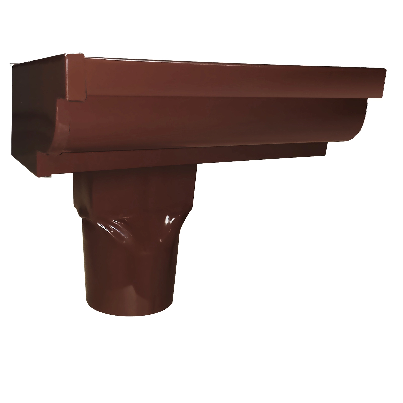 Terminal com Bocal 3" Esquerda Moldura Marrom C28 Calha Forte