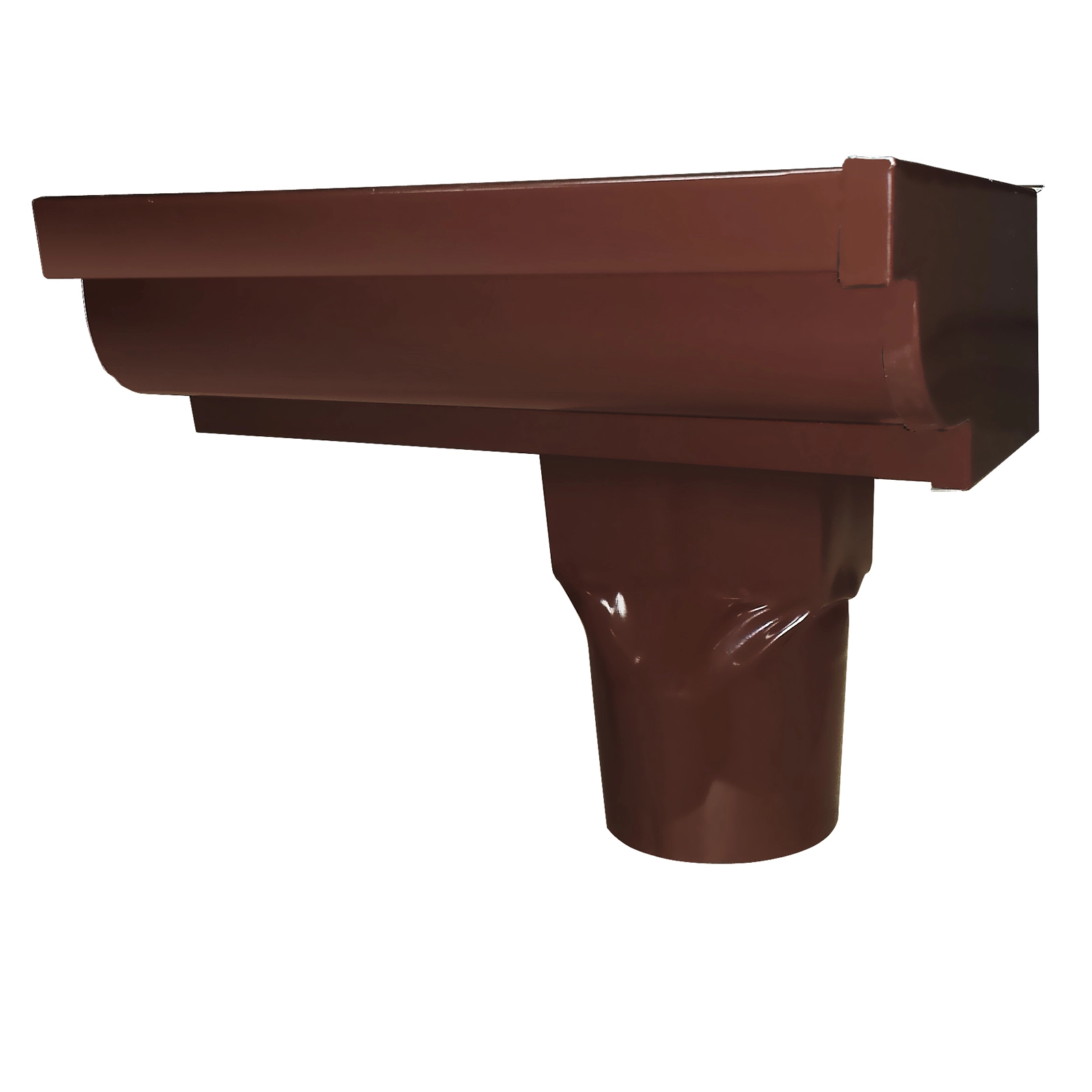 Terminal com Bocal 3" Direito Moldura Marrom C28 Calha Forte