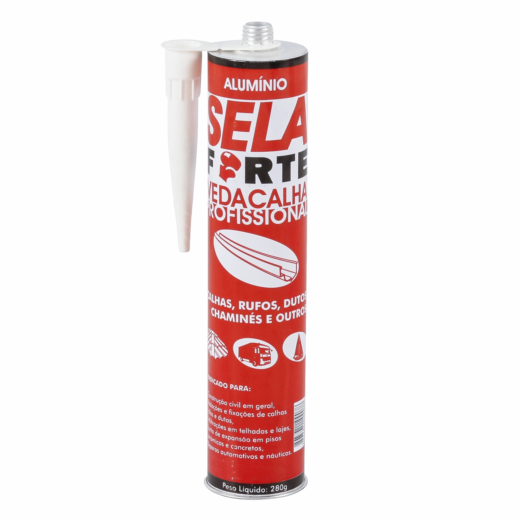 Selante Impermeabilizante Calha Forte Vedacalha 280g Alumínio