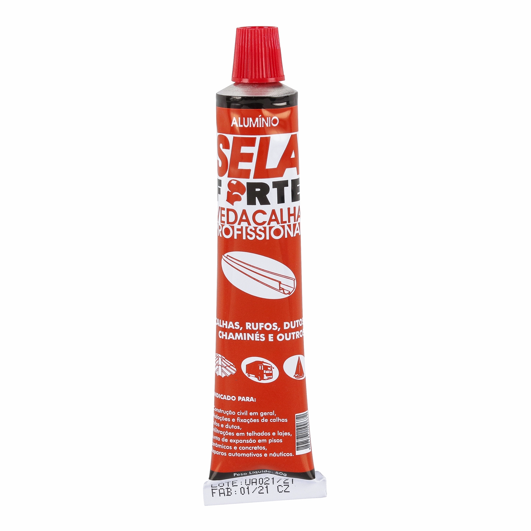 Selante Impermeabilizante Calha Forte Sela Forte 50g Prata